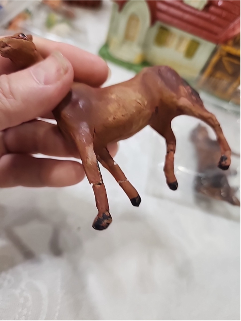 1950s Made In Japan Papier Mache Barn Yard Play Set, Extremely Rare - Picture 11 of 16